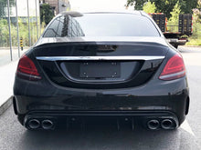 AMG Style Rear Diffuser + Exhaust Tips For Mercedes W205 S205 C180 C200 C43 AMG Sedan 2015-2021