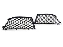 Pair Front Bumper Honeycomb Fog Light Grilles Audi RS4 2013-2015