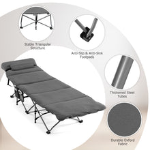 Travel Camping Cot Folding Retractable w/Removable Mattress & Carry Bag