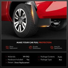 4pcs Front Rear Mud Flaps Splash Guards for Nissan Navara D40 2005-2012 PP+TPO