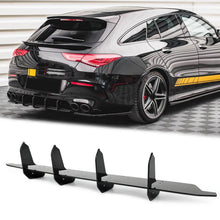 Black Rear Bumper Diffuser Shark Fin Lip For Mercedes CLA C118 CLA35 CLA45 AMG W/ Aero Pack di188