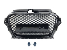 For 2013-2016 Audi A3 S3 8V Gloss Black Front Bumper Mesh Grille Honeycomb Grill RS3 Style