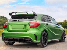 Black Rear Diffuser w/ Exhaust Tips for Mercedes A-Class W176 AMG Bumper 2016-2018 di17