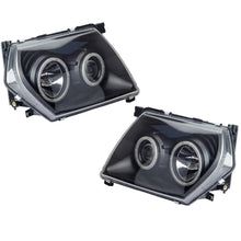 Black Headlight+Indicator For Nissan Patrol GU 1997-2007 Head Light Angel Eye LED