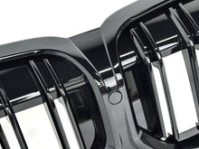 Dual Slats M-Color Front Bumper Grille Gloss Black fit for BMW 3-Series G20 LCI 330i m340i 2023+