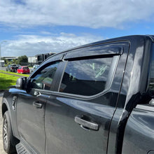 4pcs Matte Black Weather Shields Weathershields Window Visors For Ford Ranger Raptor 2015-2021 Dual Caps Only