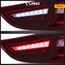 Red LED Tail Lights For Hyundai Elantra 2011-2015 Rear Lamps W/Sequential