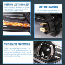 LED Headlights & Black Front Grille For 2007-2015 Toyota FJ Cruiser Pair