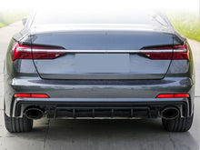 Gloss Black Diffuser + Exhaust Tips for Audi A6 C8 Avant Sport 2019-2023 di161