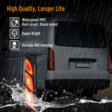 SMOKED LED Rear Tail Lights For Toyota Hiace 2005-2019 Brake Lamps W/Animation