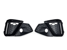 Pair Front Bumper Fog Light Grille Bezels For Audi A4 S4 S-Line 2020-2024