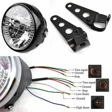 7" Motorcycle Headlight Amber LED Turn Signal Indicators With Mount Bracket - 1pcs