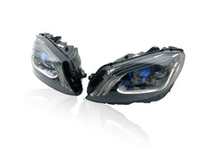 Maybach Style LED Headlights For 2015-2021 Mercedes C-Class W205 W/Blue DRL