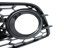 Pair Front Bumper Fog Light Grille Covers For Audi A4 S-Line / S4 2009-2012