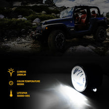 2x 4inch Round LED Fog Lights RGB Halo Driving Lamp For Jeep Wrangler JK 2007-2017