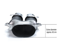 E53 AMG Black Rear Diffuser + Silver Exhaust Tips for Mercedes E W213 2016-2019 Pre-LCI di30