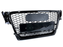 RS4 Style Gloss Black Honeycomb Front Grille For Audi A4 S4 B8 2009–2012
