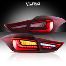 Red LED Tail Lights For Hyundai Elantra 2011-2015 Rear Lamps W/Sequential