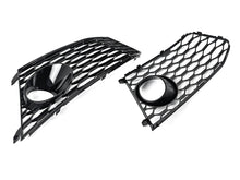 Pair Front Bumper Honeycomb Fog Light Grilles Audi RS6 2014-2018