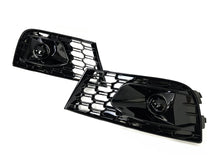 Pair Front Bumper Fog Light Grille Covers For Audi A3 S-Line / S3 2017-2020