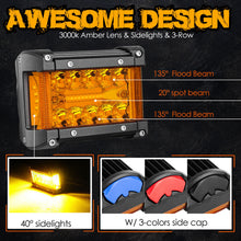 Pair 4" 3000k LED Cube Work Light Bar Combo Spot Pods Driving Fog Truck ATV 4WD