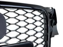 RS4 Style Gloss Black Honeycomb Front Grille For Audi A4 S4 B8 2009–2012