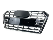 Chrome S4 Style Front Grille For Audi A4 B9 S4 2017–2019 Front Bumper Grill