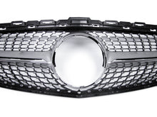 Silver Diamond Front Grille for Mercedes W205 S205 C205 A205 2015-2018 w/o Camera pz127