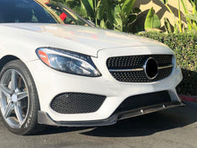 Black+Silver Diamond Front Bumper Grill for Mercedes C-Class W205 C205 A205 2015-2018 pz128