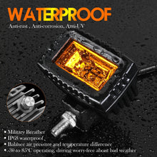 2x 3" LED Work Light Bar Cube Flood Pods Driving Fog Reverse 3000K Pods ATV 4WD