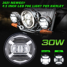4.5 inch 30W LED Passing Lamps Fog Lights for Motorcycle Harley Road King Classic FLHRC / Custom FLHRS / (EFI) FLHR FLHRS