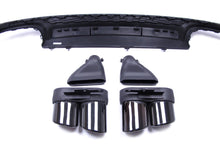 Rear Diffuser W/ Black Exhaust Tips For Audi A6 C8 S6 S-Line 2019-2023 di133