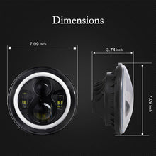 Pair 7'' Round LED Headlights Hi/Lo Beam DRL Turn Lamps For Mazda MIATA MX-5