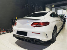 C63S Style Rear Diffuser + Quad Black Exhaust Tips for Mercedes W205 C205 AMG Coupe C43 2015-2021