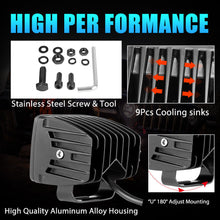 4pcs 3" LED Cube Work Light Bar Hyper Spot Driving Flood Reverse Ditch Pods 4WD