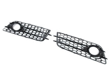 Pair Front Bumper Fog Light Grille Covers For Audi A4 S-Line / S4 2009-2012