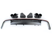 Matte Black Rear Diffuser + Exhaust Tips for Audi A6 C8 S-line S6 Sport 2019-2023 di181