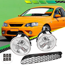 Lower Mesh Bar Grille & LED Halo Fog Lights Kit For Ford Falcon BA XR6 XR8 2002–2005 Sedan