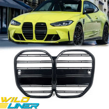 For 2021-2025 BMW 4 Series G22 G23 Coupe/Convertible Gloss Black Front Bumper Grille Kidney Grill fg354