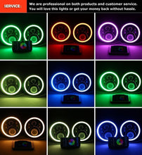 Pair 7" LED Headlights RGB Halo DRL for Toyota Landcruiser HZJ75 78 79 Series