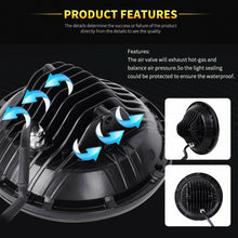 Pair 7''Inch 210W Round LED Headlights Hi/Lo Beam DRL Headlamps for Nissan Patrol GQ