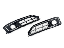 Pair Front Bumper Fog Light Grilles Mesh Style Audi A8 / A8L W12 2015-2018