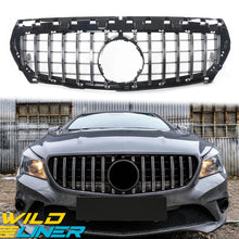 Silver GTR Grille Front Bumper Grill for Mercedes CLA C117 2013-2016 w/o Camera fg20