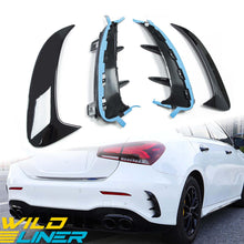 Gloss Black Rear Bumper Vents for Mercedes W177 Sedan A35 AMG 2019-2024