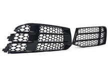 Gloss Black Fog Light Grille Covers Left+Right Audi RS5 2010-2016
