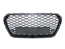 RS4 Style Honeycomb Front Grille Badgeless For Audi A4 S4 B9 2017–2019