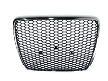 RS6 Style Honeycomb Front Grille Grill Chrome For Audi A6 C6 2005-2011