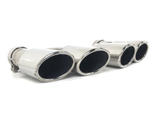 Gloss Black Rear Diffuser w/ Chrome Twin Exhaust Tips for Audi A5 S-line 2020-2023