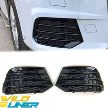 Black Front Fog Light Grille Cover for Audi Q3 Non-Sline 2016-2018