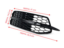 All Black Fog Light Grille Covers Left+Right Audi A6 C7 S-Line S6 2012-2015